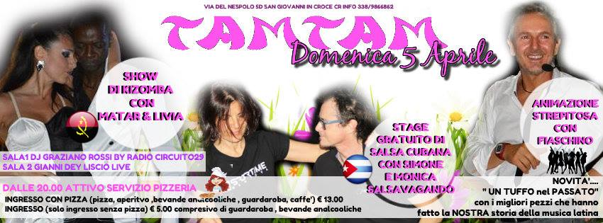 EFFETTO NOSTALGIA - IL MITO DEL TAM TAM DOMENICA 5 APRILE
