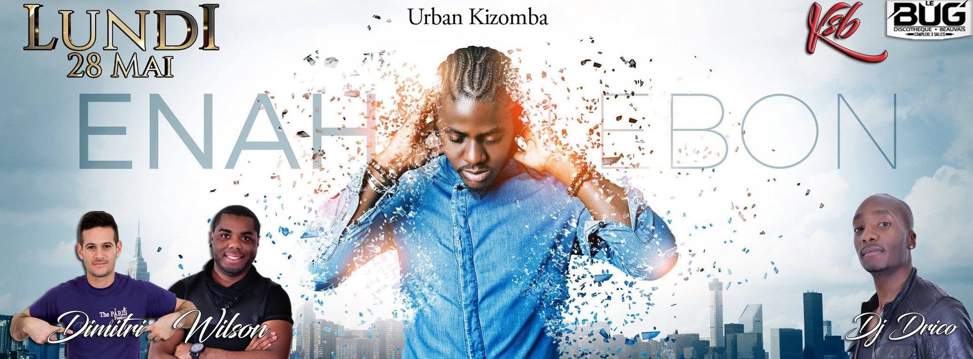 Lundis Β« KSB Β» (Urban Kiz & Bachata) avec Enah Lebon