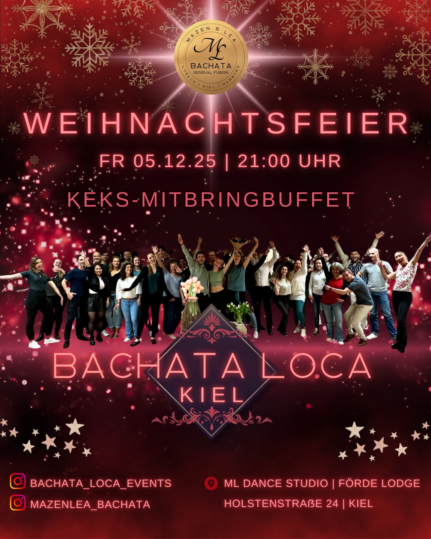 🎄Weihnachtssocial Bachata & Salsa bei ML Bachata Sensual Fusion Kiel🎄