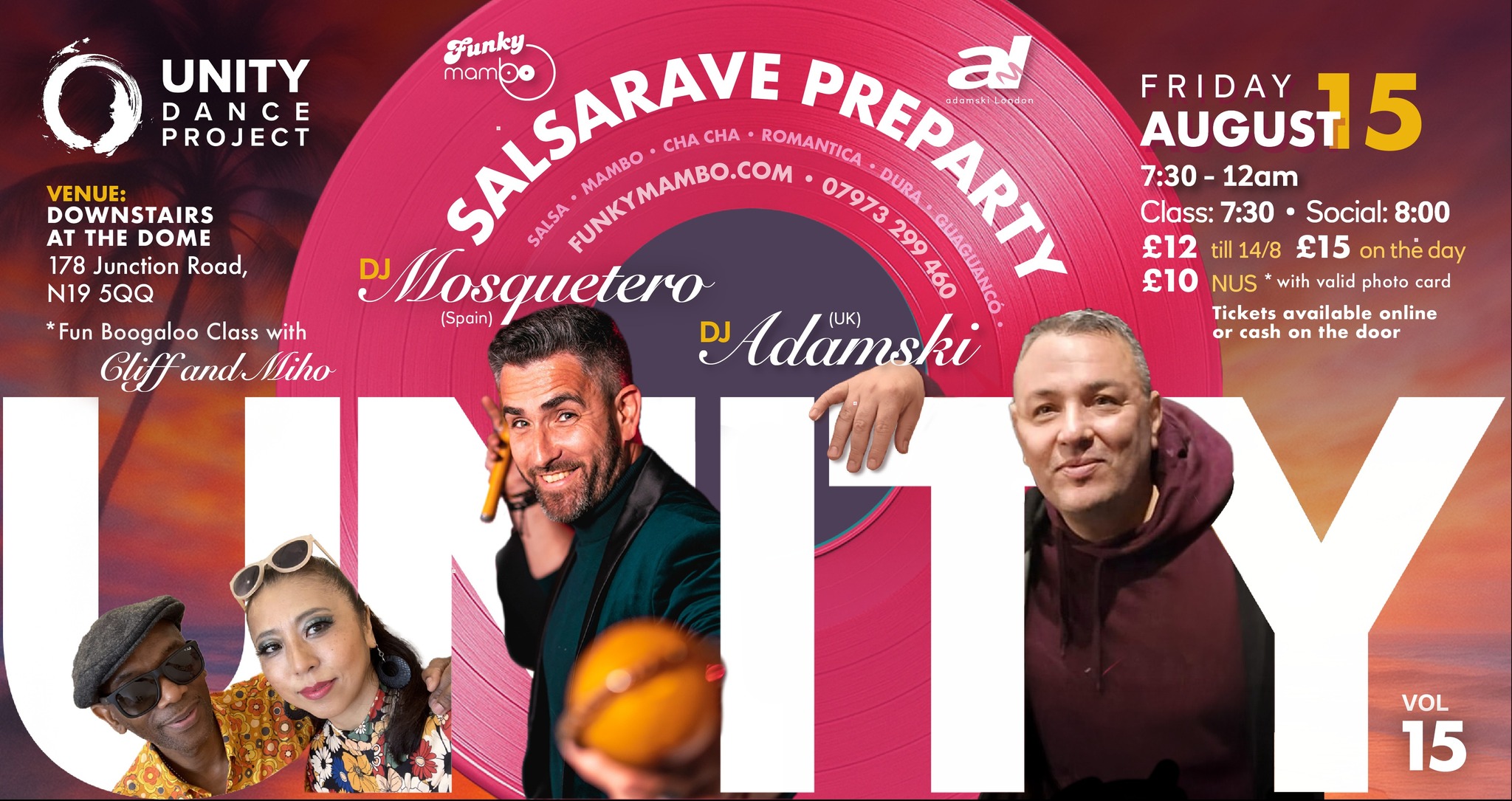 UNITY DANCE PROJECT Vol.15 x COBEAT β SalsaRave Pre-party London β FRIDAY 15th August 2025