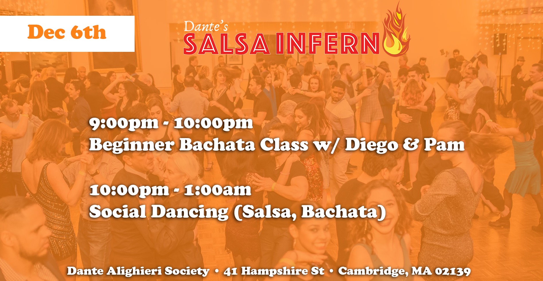 Dante's Salsa Inferno Dec 6th Salsa Bachata Dance Social!