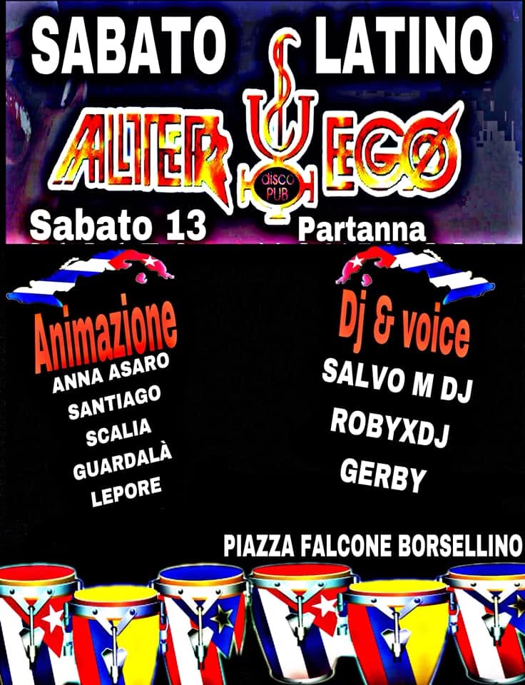 SABATO NOTTE latino ALTEREGO DISCO PUB