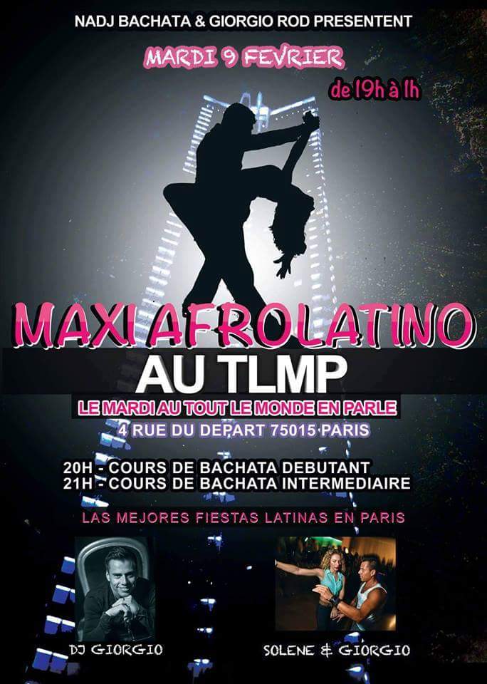 After Work Maxi Afro Latino Au Tlmp bachata salsa kizomba