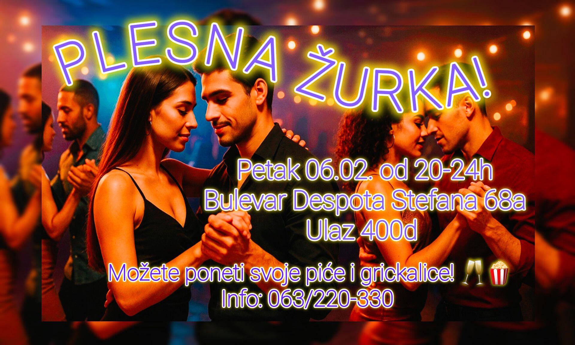 PLESNA ลฝURKA! Petak 06.02. Bulevar Despota Stefana 68a. ๐๐บ๐ถ๐ช๐ช