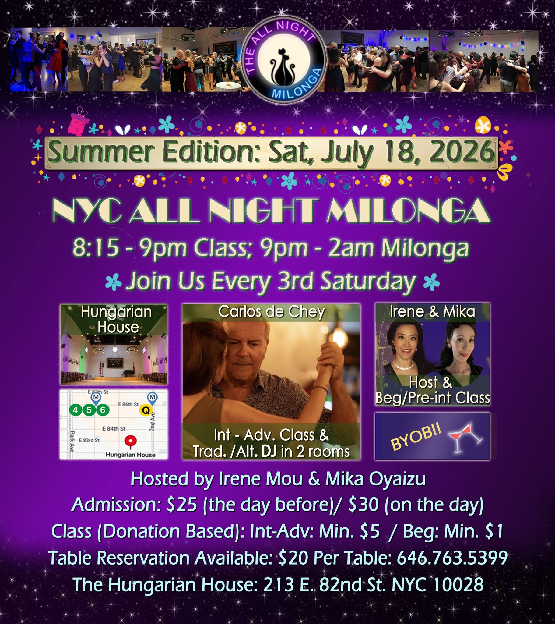 July 18 All Night Milonga @ Hungarian House