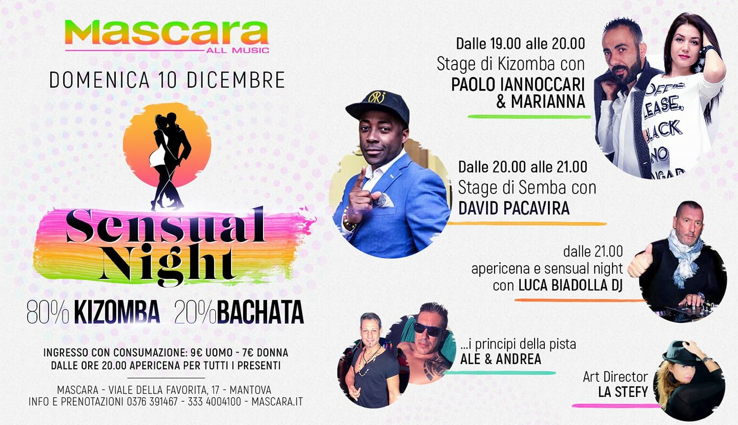 Sensual Night MASCARA - Domenica 10 Dicembre