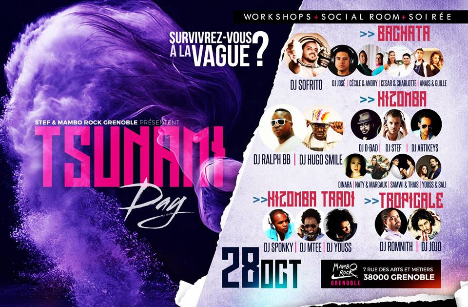 Tsunami DAY Workshops Social Room Soirée 4 salles 4 ambiances