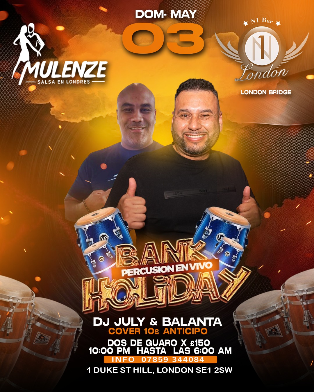 BANK HOLIDAY SALSOTECA MULENZE