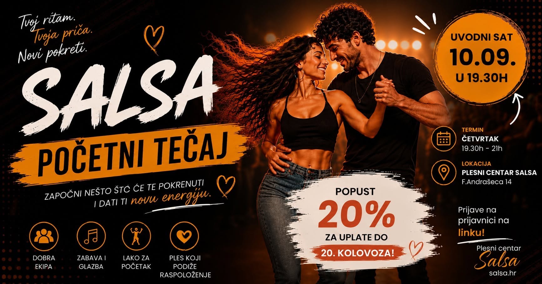 POČETNI TEČAJ SALSE - rujan 2026.