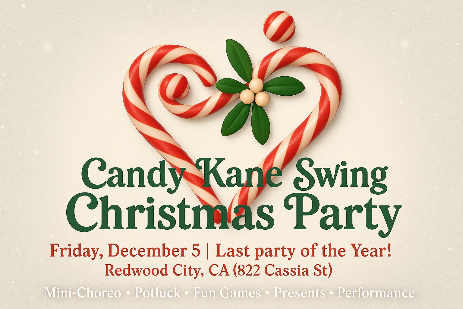 🎄Candy Kane Swing Christmas Party!🎄