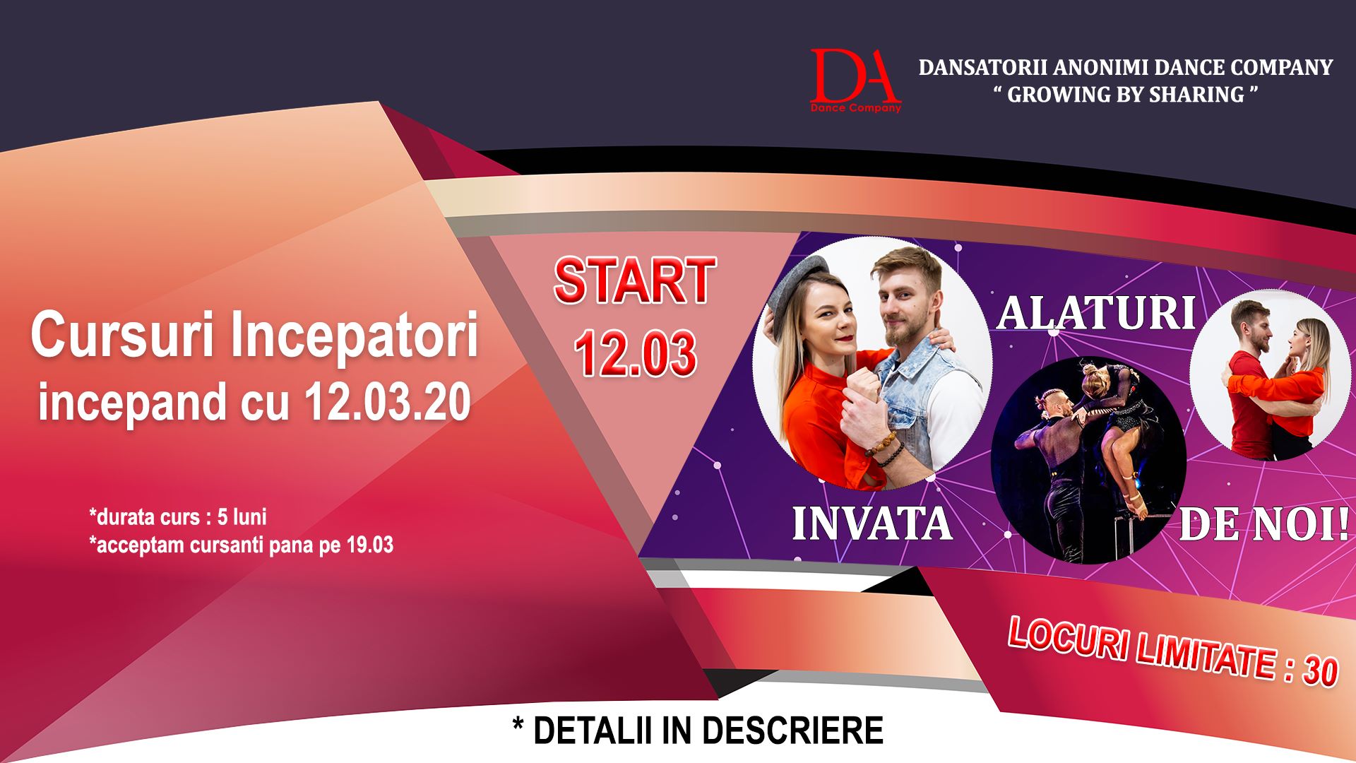D.A. Cursuri Dans - Incepatori