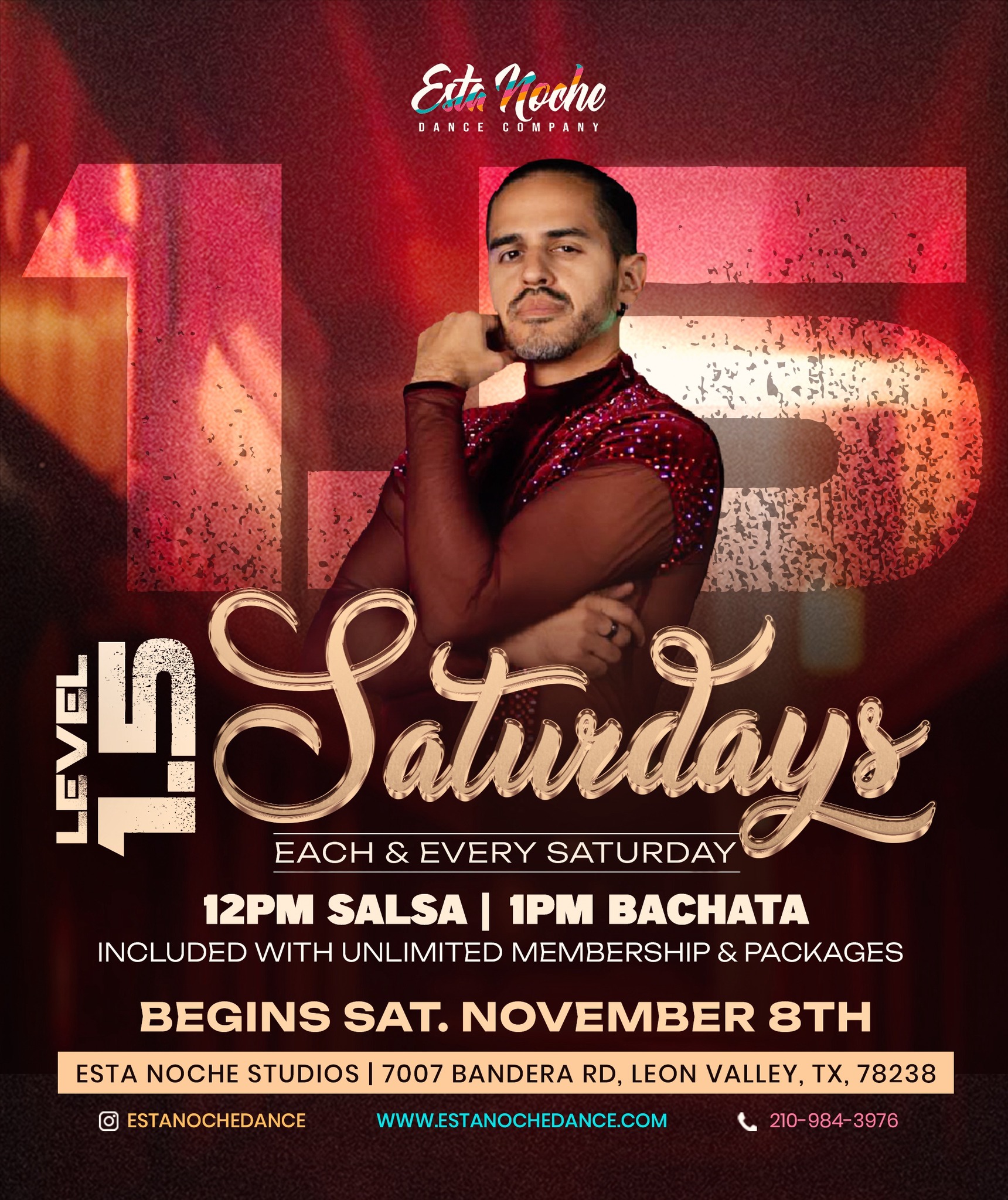 Level 1.5 Saturdays at Esta Noche 12-2 PM