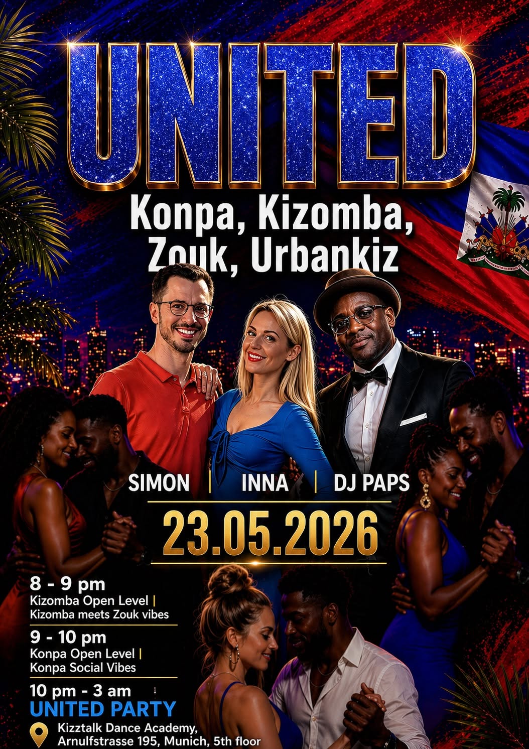 🪩UNITED🪩 Konpa - Kizomba - Zouk - Urbankiz Workshops & Party