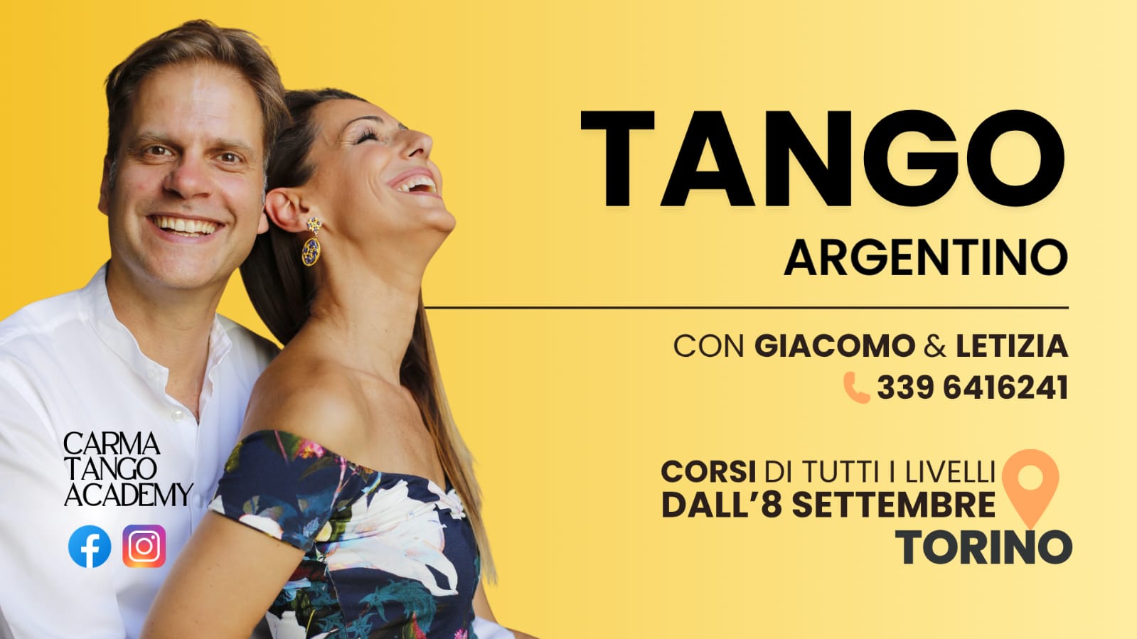 CORSI DI TANGO ARGENTINO a Torino ๐ Carma Tango Academy