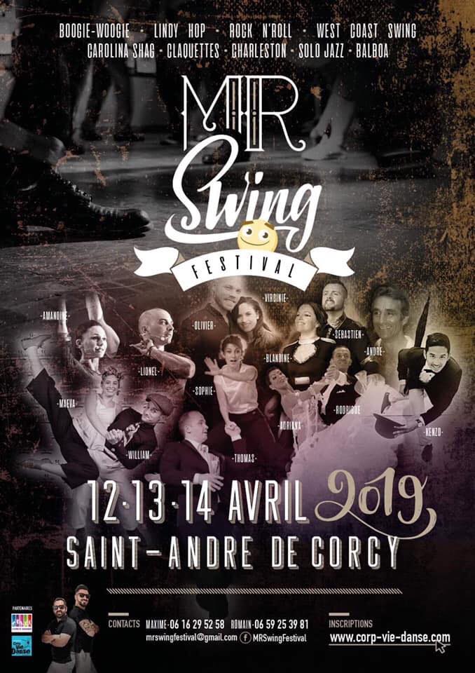 Sam 13 AVRIL 21h SWING à St ANDRE de CORCY 2 salles 2 Ambiances