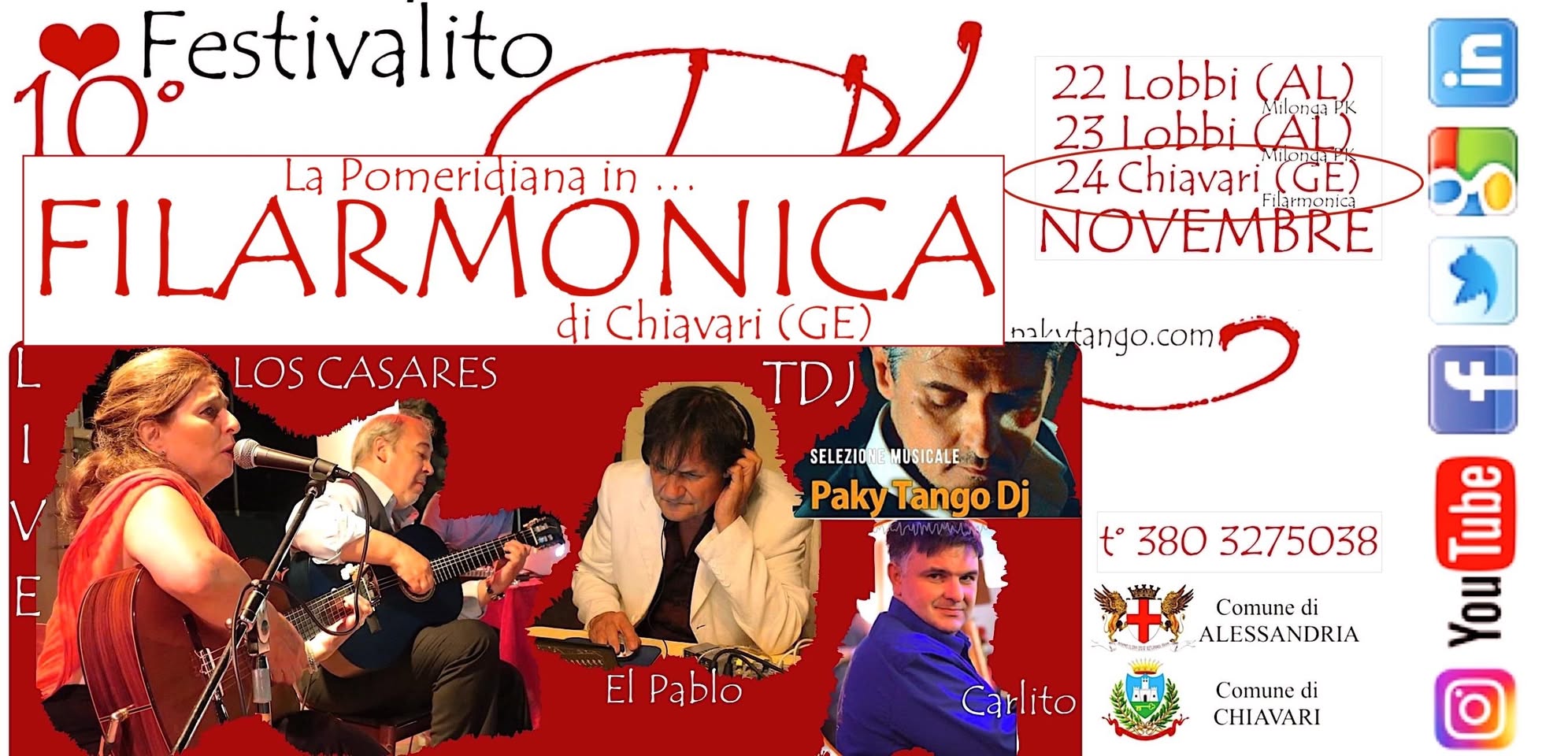 DOM 24 NOV, 3°gg- 10°festivalito Pomeridiana in Filarmonica
