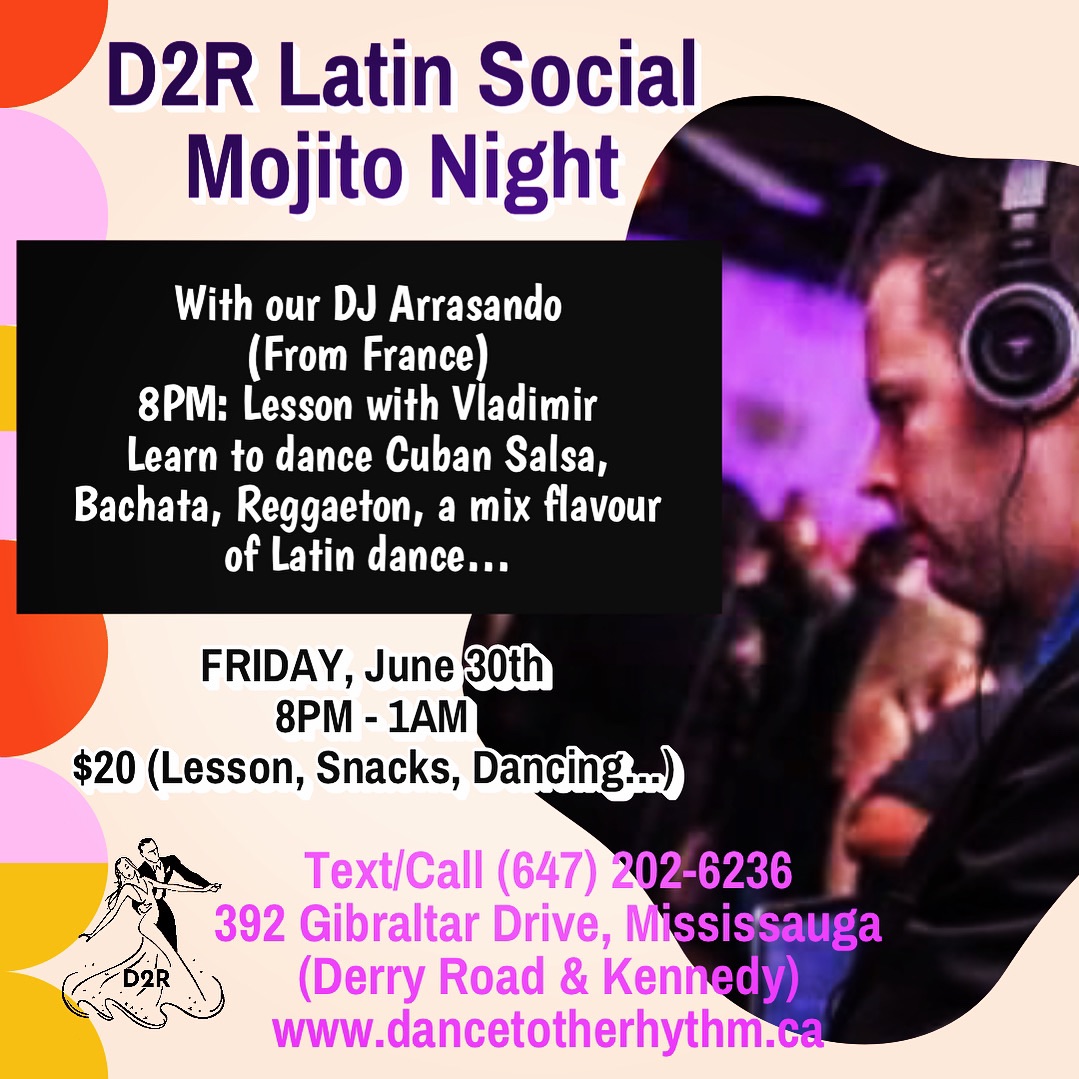 D2R Social Dance - Mojito Night with DJ Arrasando!
