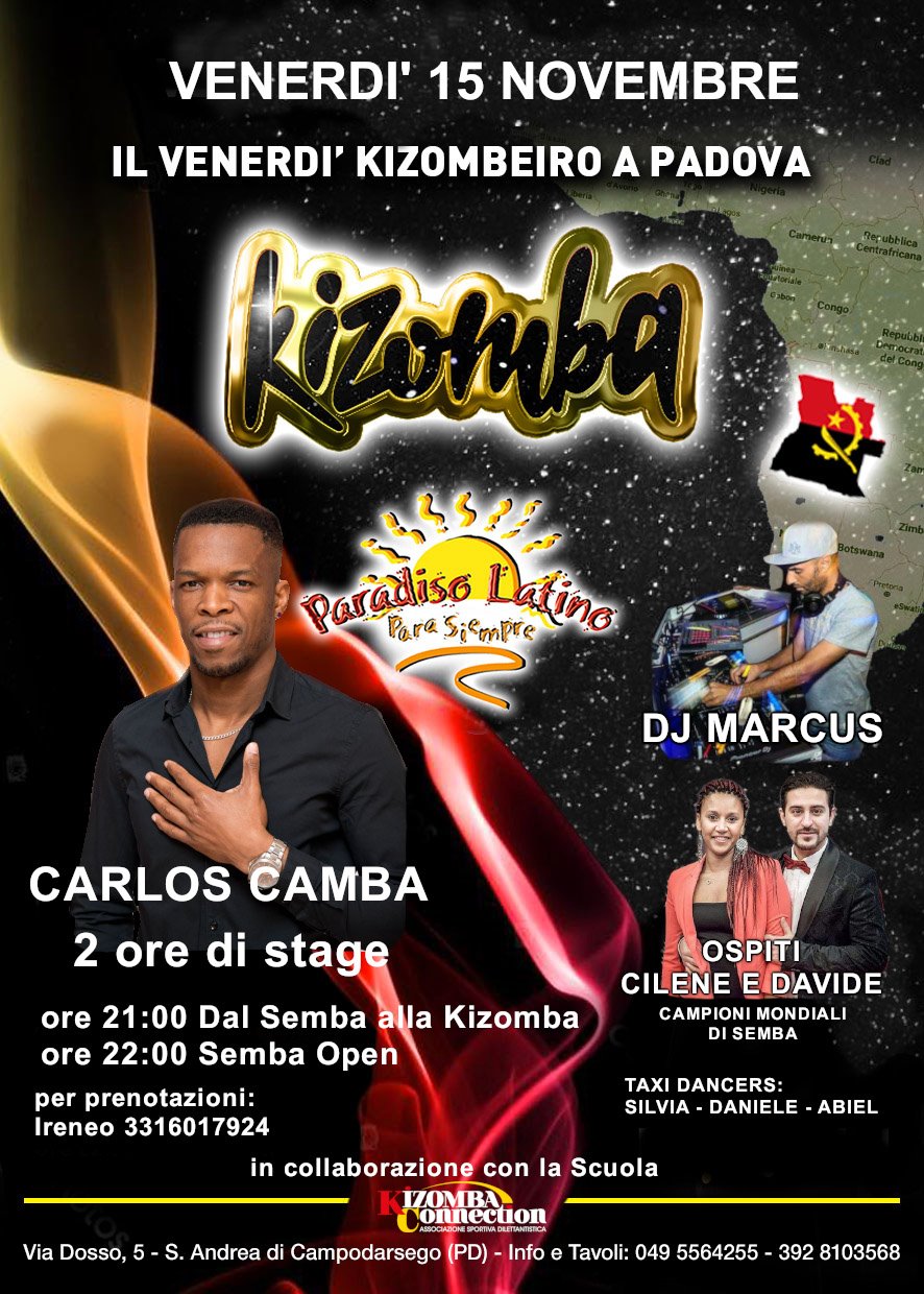 Venerdì 15 Novembre! Stage con il M° Carlos Camba