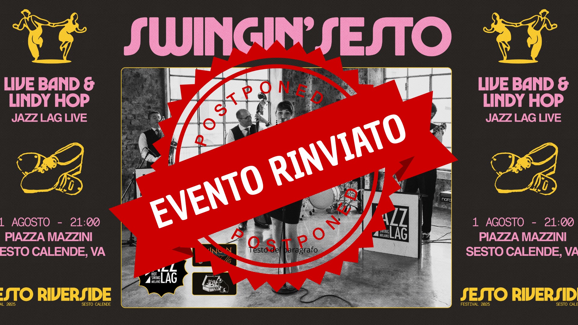 EVENTO RINVIATO!! - SWINGIN' SESTO - Sesto Riverside Festival