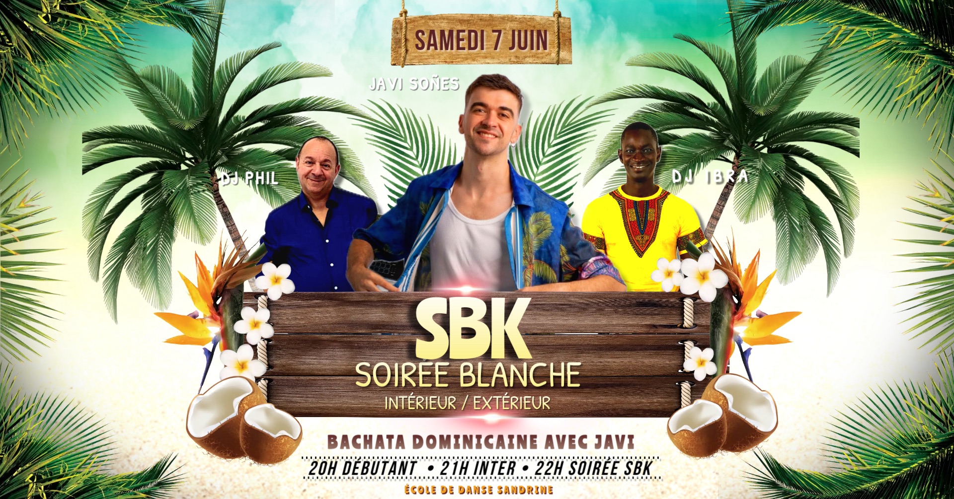 Soirée BLANCHE Salsa Cubaine & Bachata & Kiz ★ Stage B Dominicaine Javi Sonnes ★ Porte ouverte à 17h