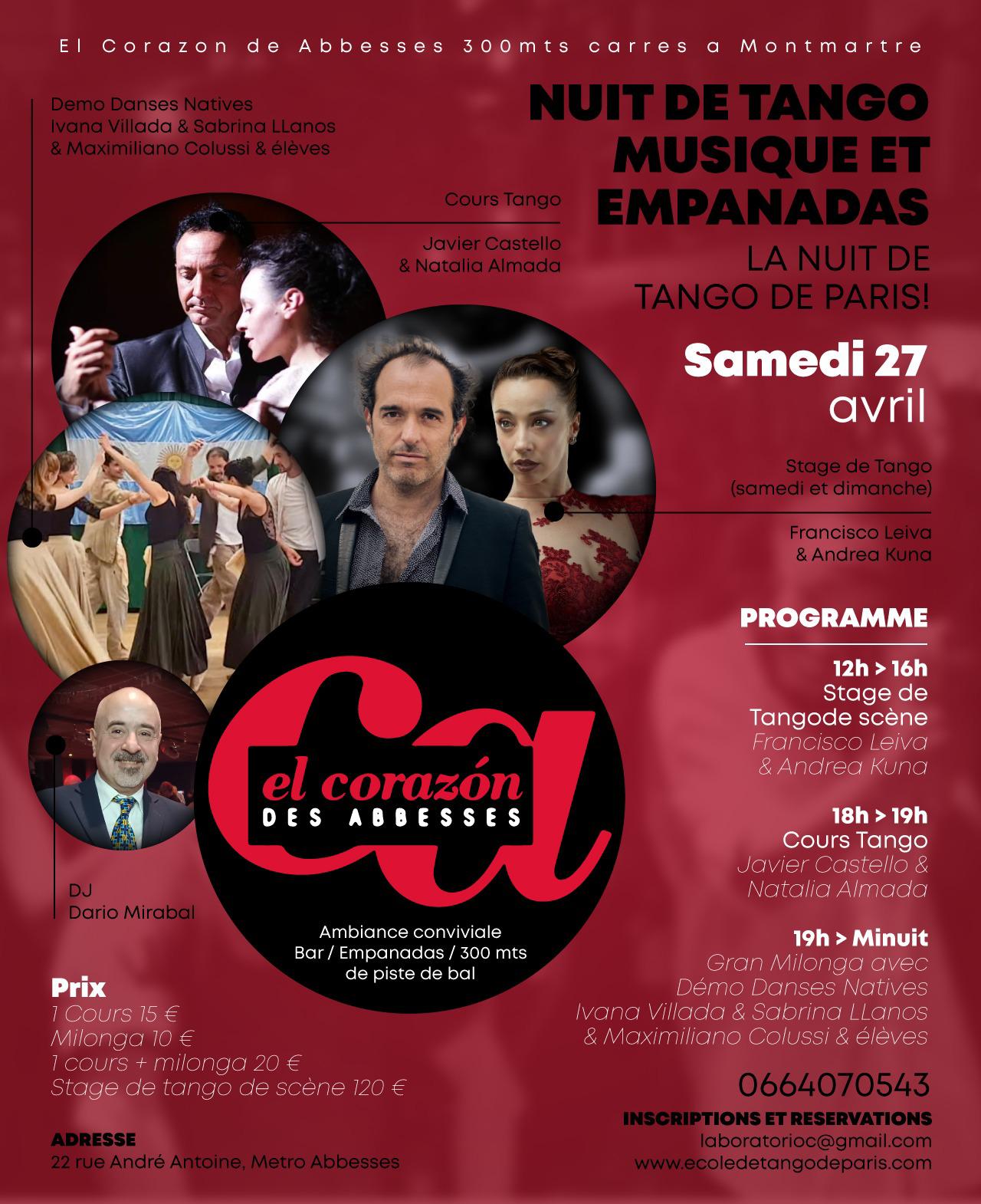 El Corazon des Abbesses Samedi 27 avril FIESTA