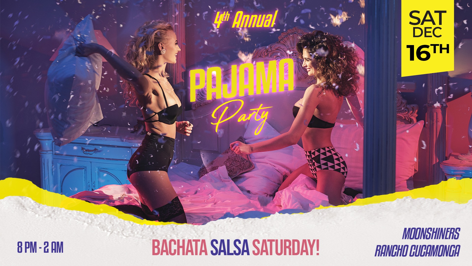 Pajama Party - Bachata Salsa and More SATURDAY at MoonShiners Rancho