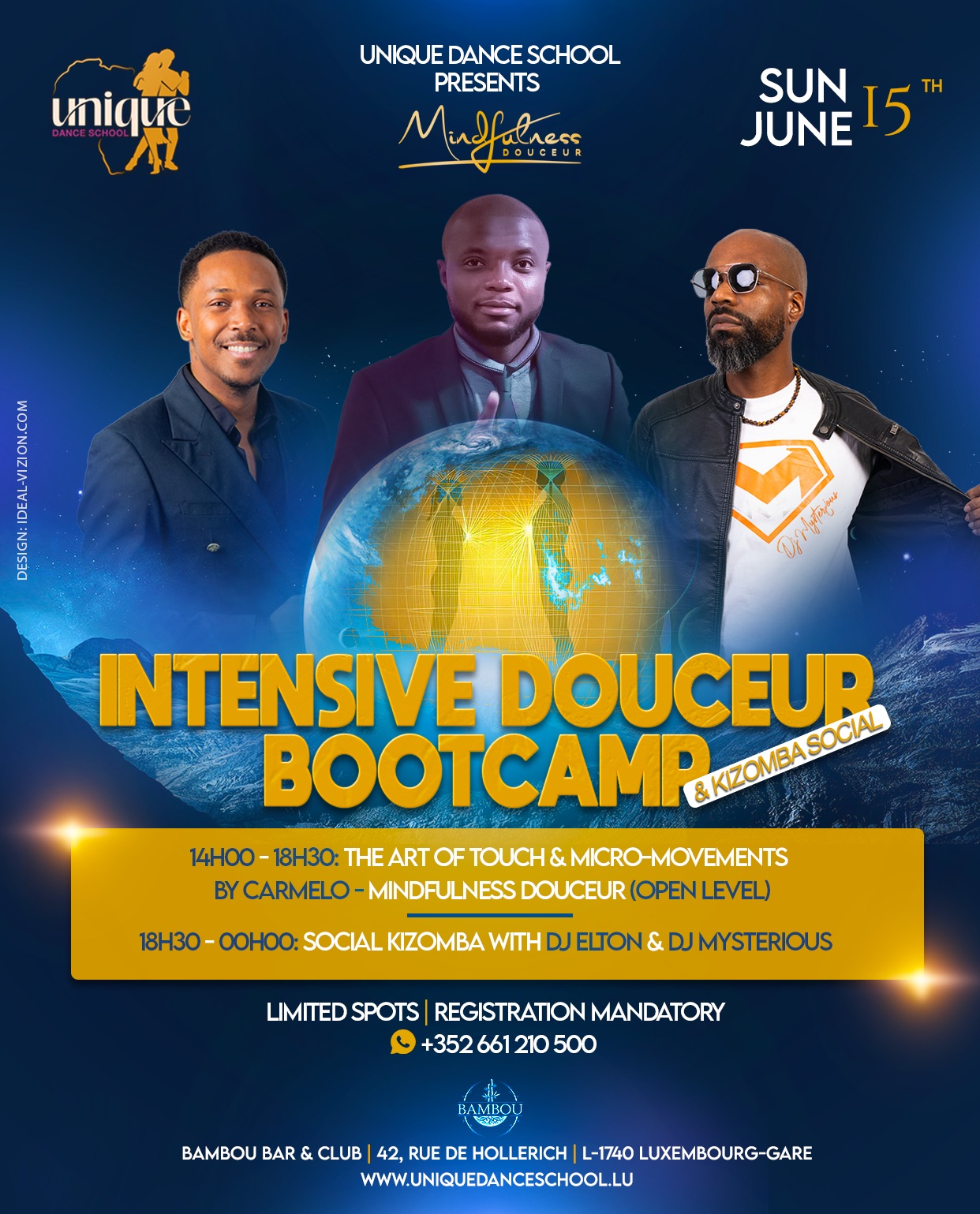 🪐 4h Intensive Douceur Bootcamp by Carmelo & Kizomba Social with DJ Elton & DJ Mysterious 🎧🔥