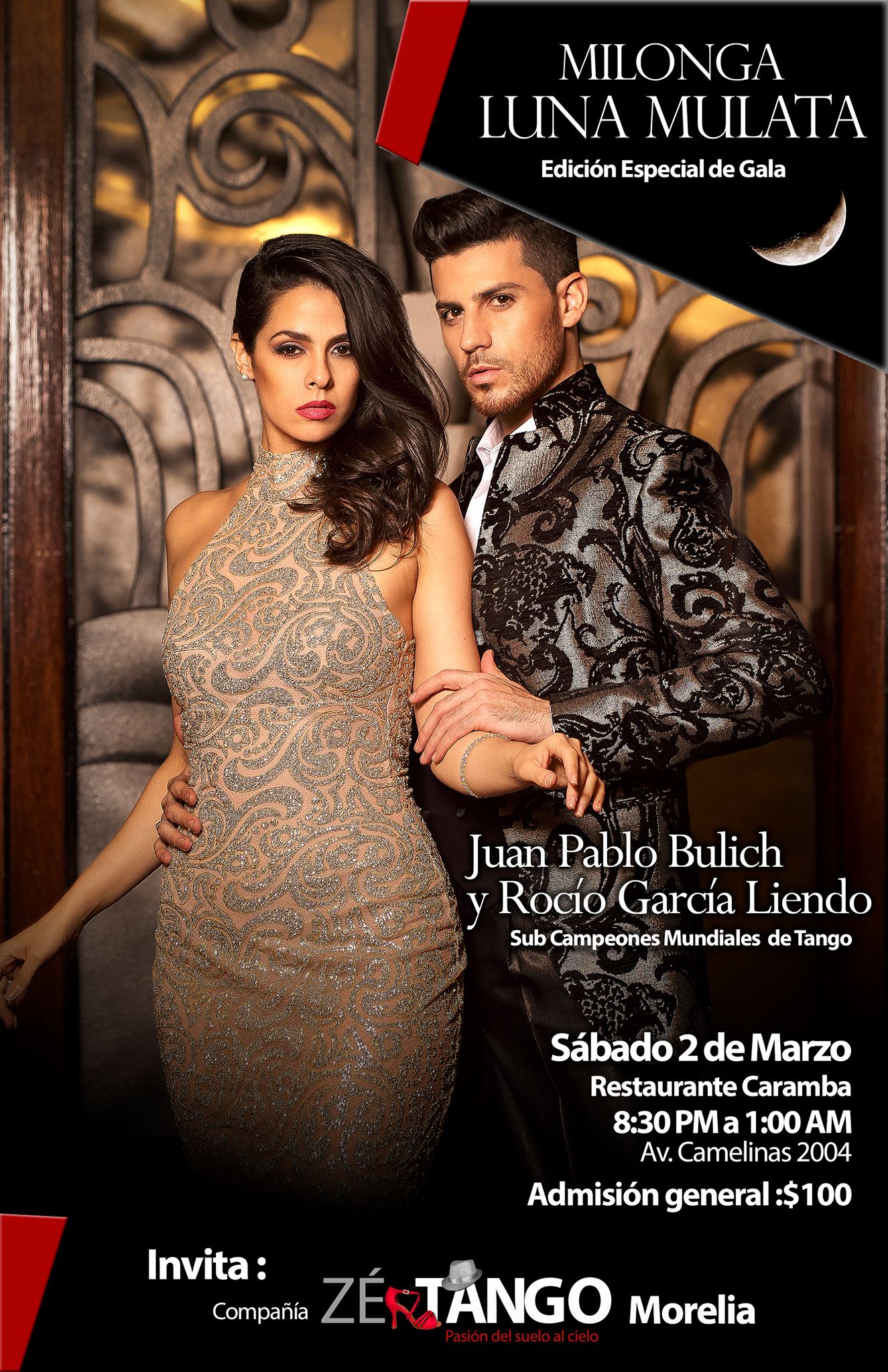 Milonga Luna Mulata de Gala con los Subcampeones Mundiales