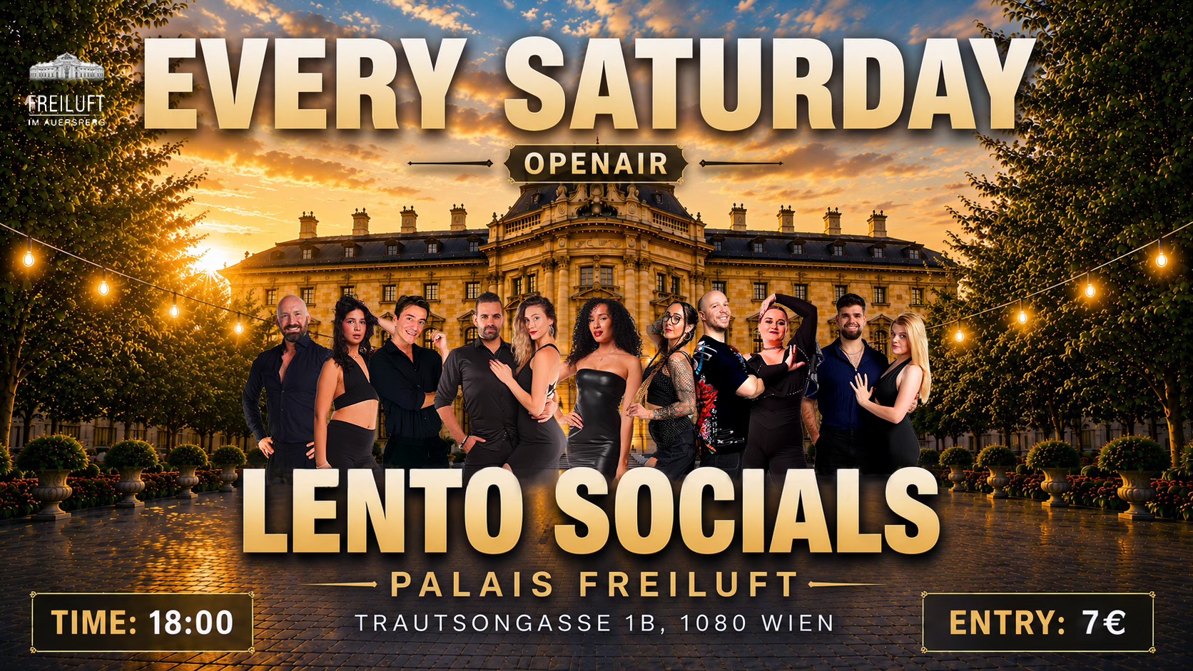 LENTO OPEN-AIR SOCIALS @Palais Freiluft - EVERY SATURDAY