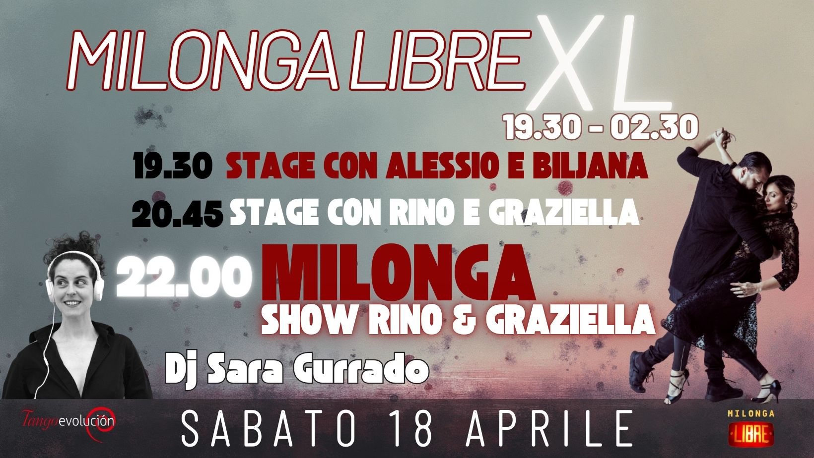 Stages & Milonga Libre X L Show di Rino&Graziella dj Sara Gurrado