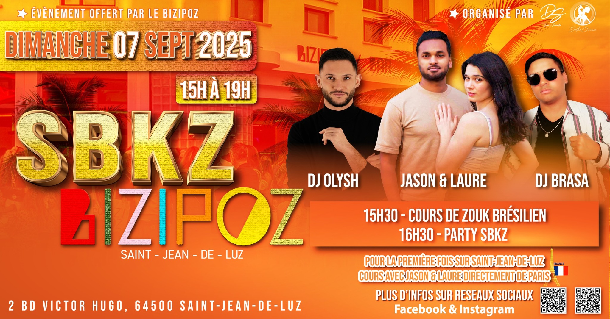 SBKZ au BIZIPOZ avec LAURE & JASON, Dj OLYSH et BRASA