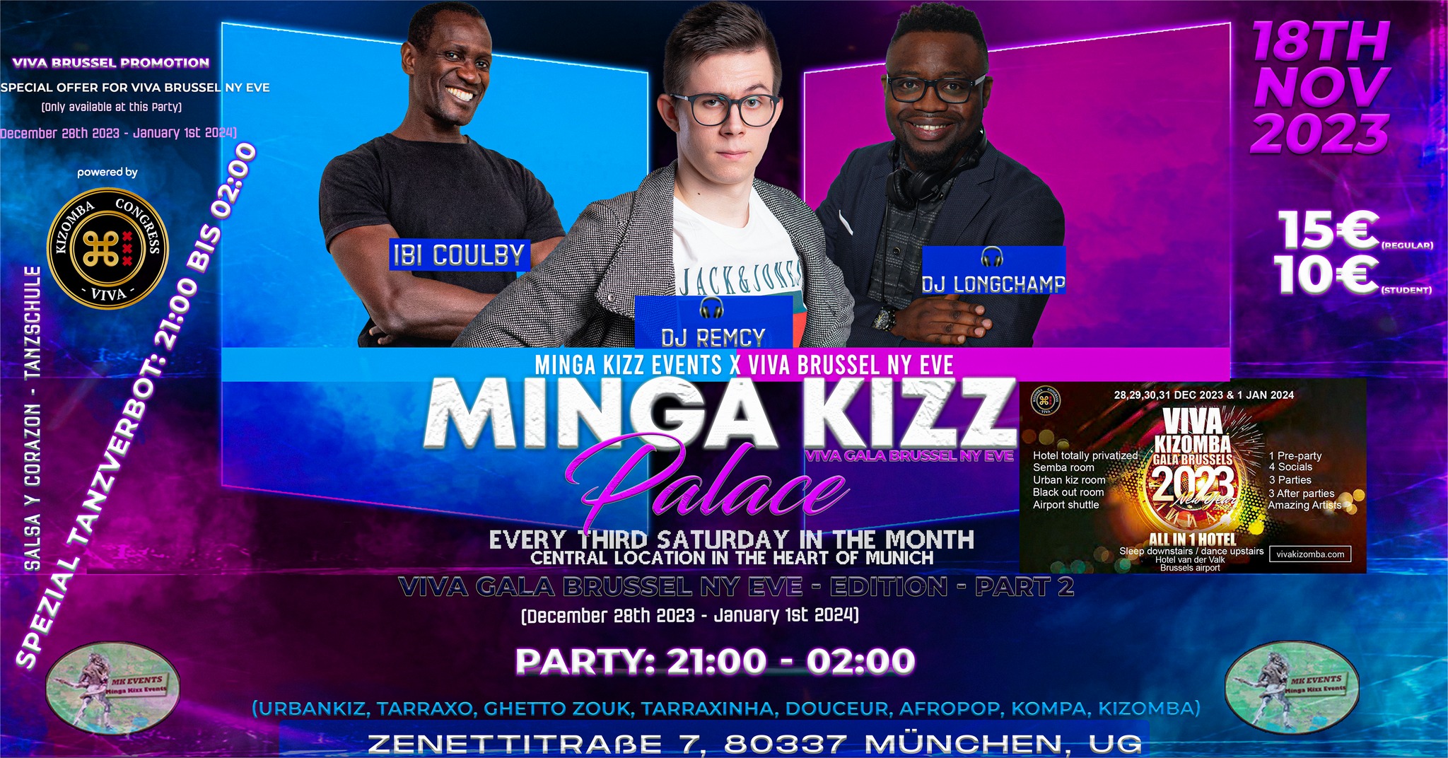 MINGA KIZZ PALACE - NOVEMBER EDITION (SPECIAL PROMOTION PRICE FOR VIVA GALA BRUSSEL NY EVE)