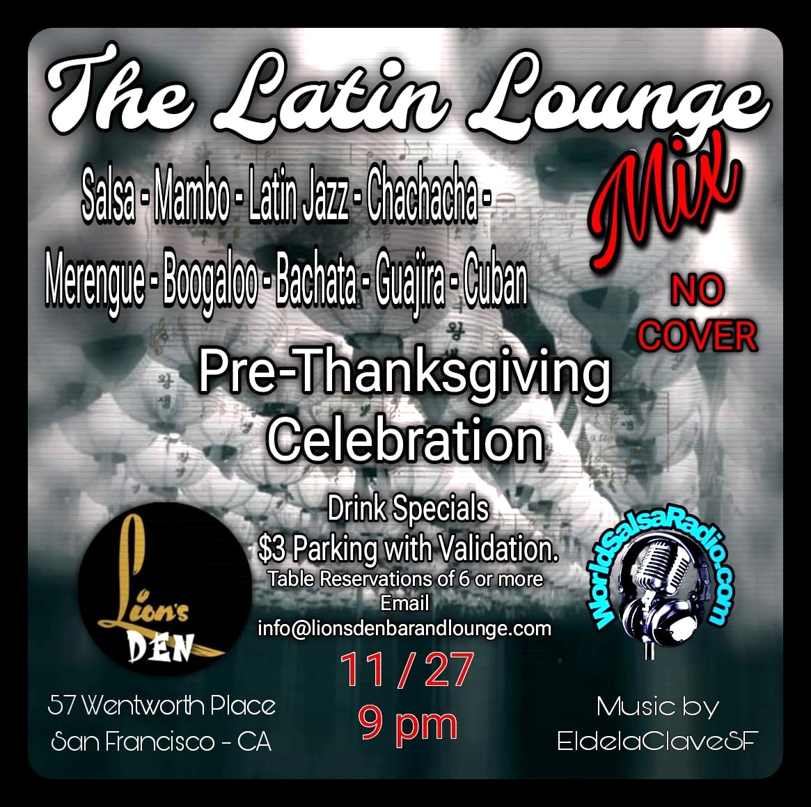 The Latin Lounge - NO COVER