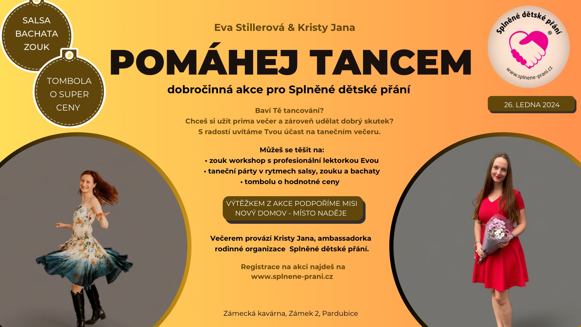 Pomáhej tancem - dobročinná latino akce pro Splněné dětské přání