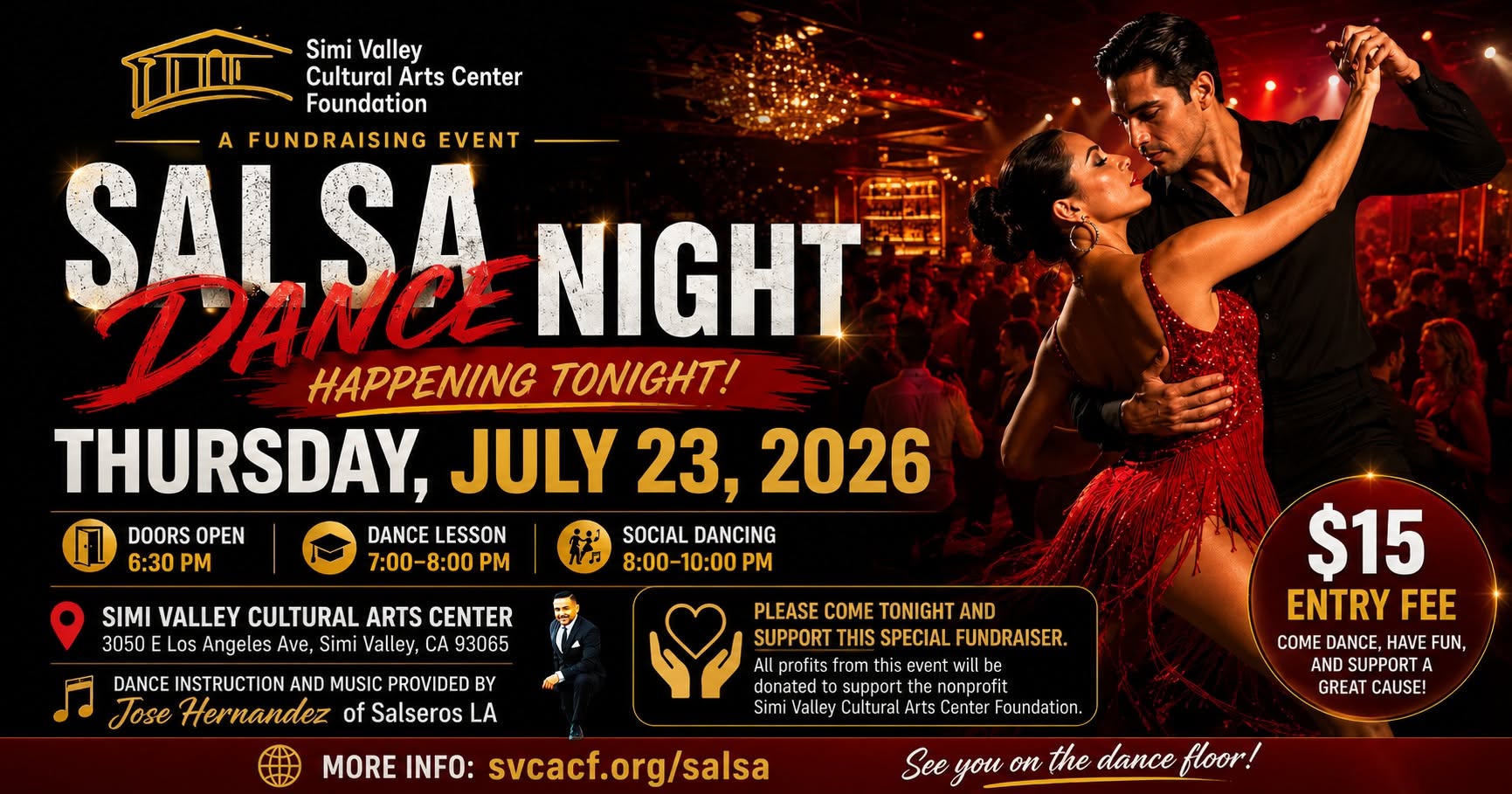 Salsa Dance Night Fundraiser Happening Tonight!