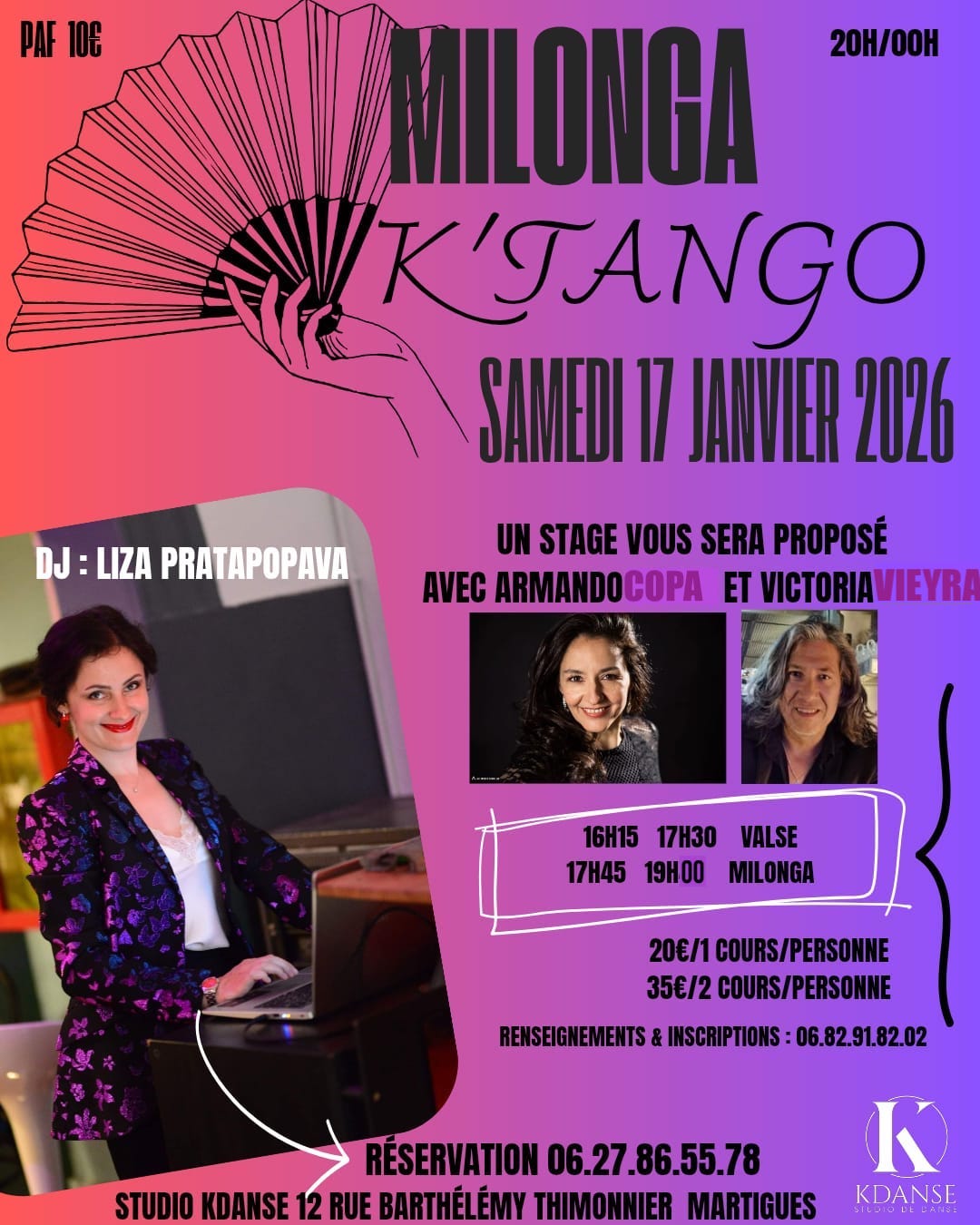 Armando Copa & Victoria Vieyra COURS + MILONGA