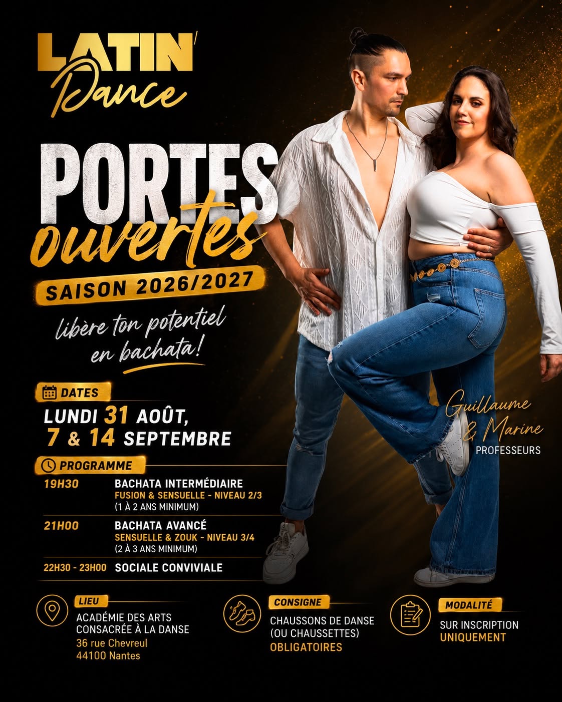 🔥 PORTES OUVERTES BACHATA - 2026 2027 🔥 by Latin’Dance ✨