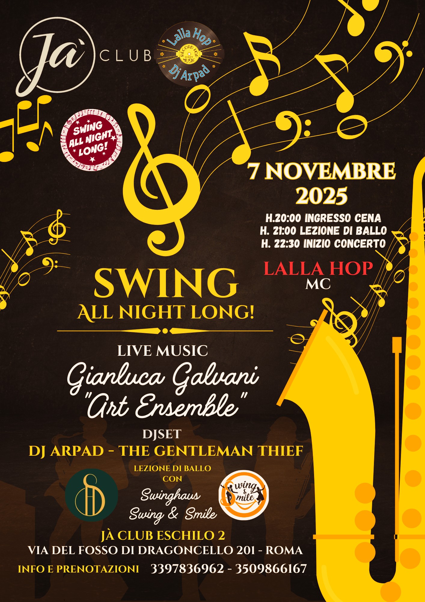 Swing All Night Long! 7 novembre 2025 - Jà Club- Roma