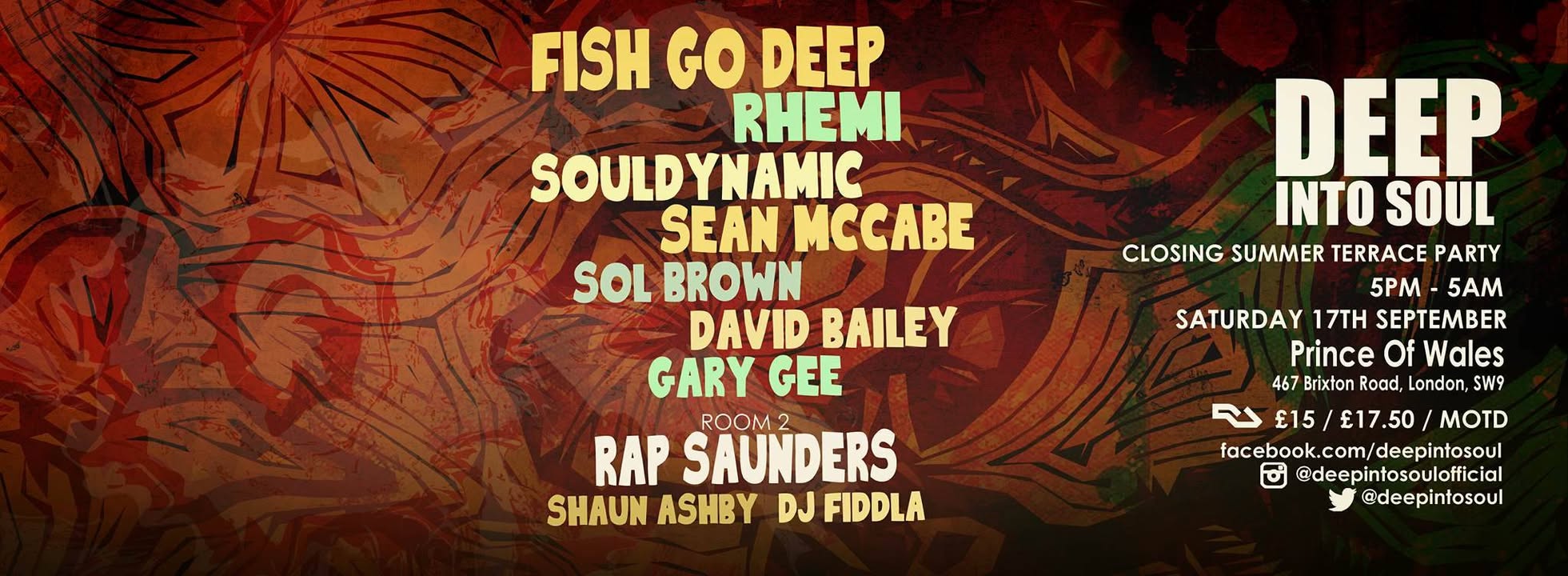 Deep Into Soul Present The Closing Summer Edition Terrace Party With Fish Go Deep