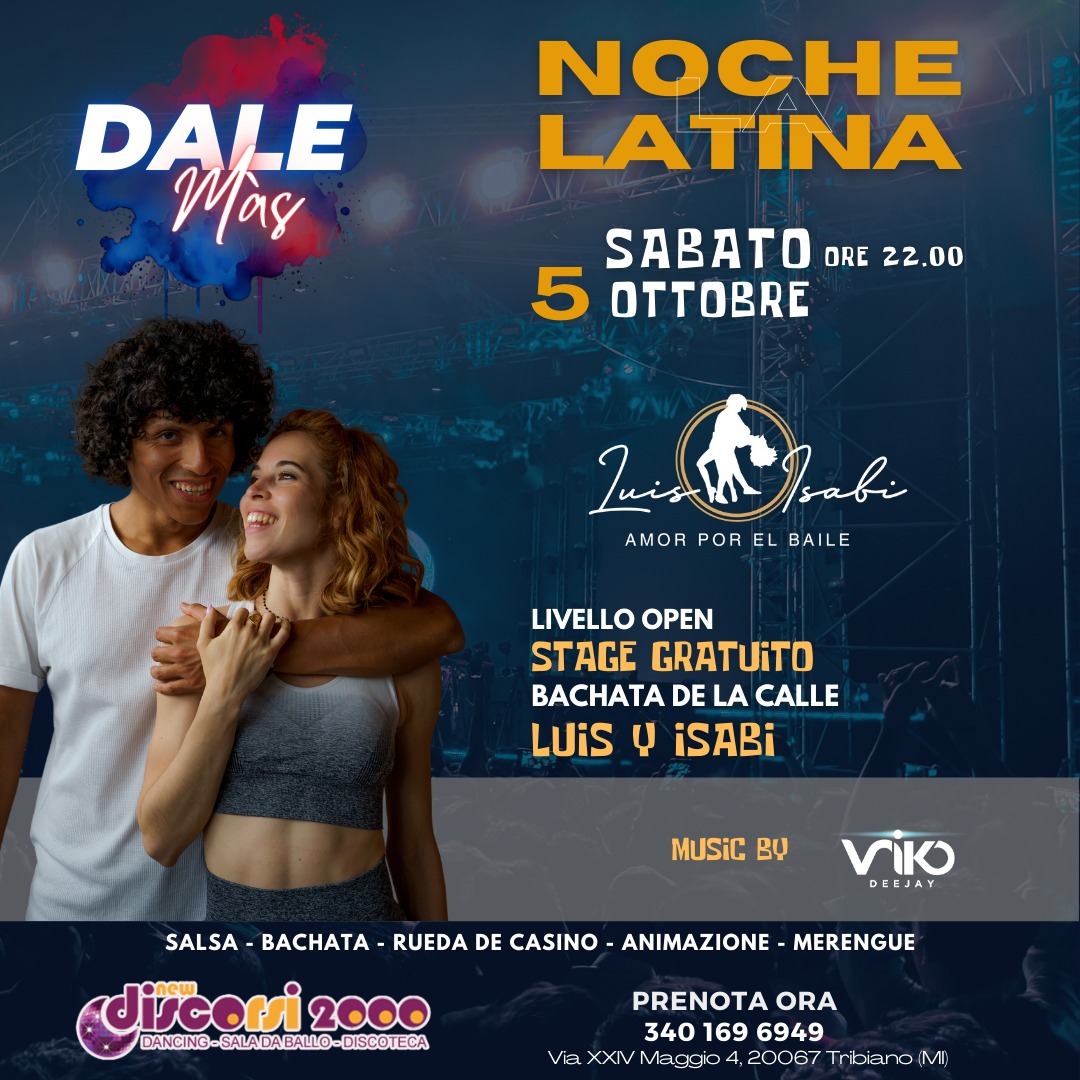 STAGE GRATIS DI BACHATA con i maestri Luis y Isabi