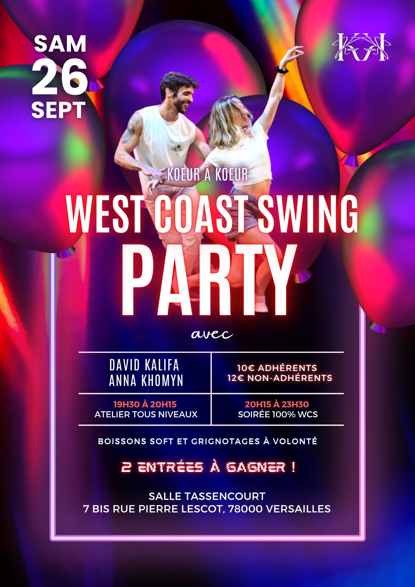Soirรฉe 100% West Coast Swing ร Versailles ๐ฅ