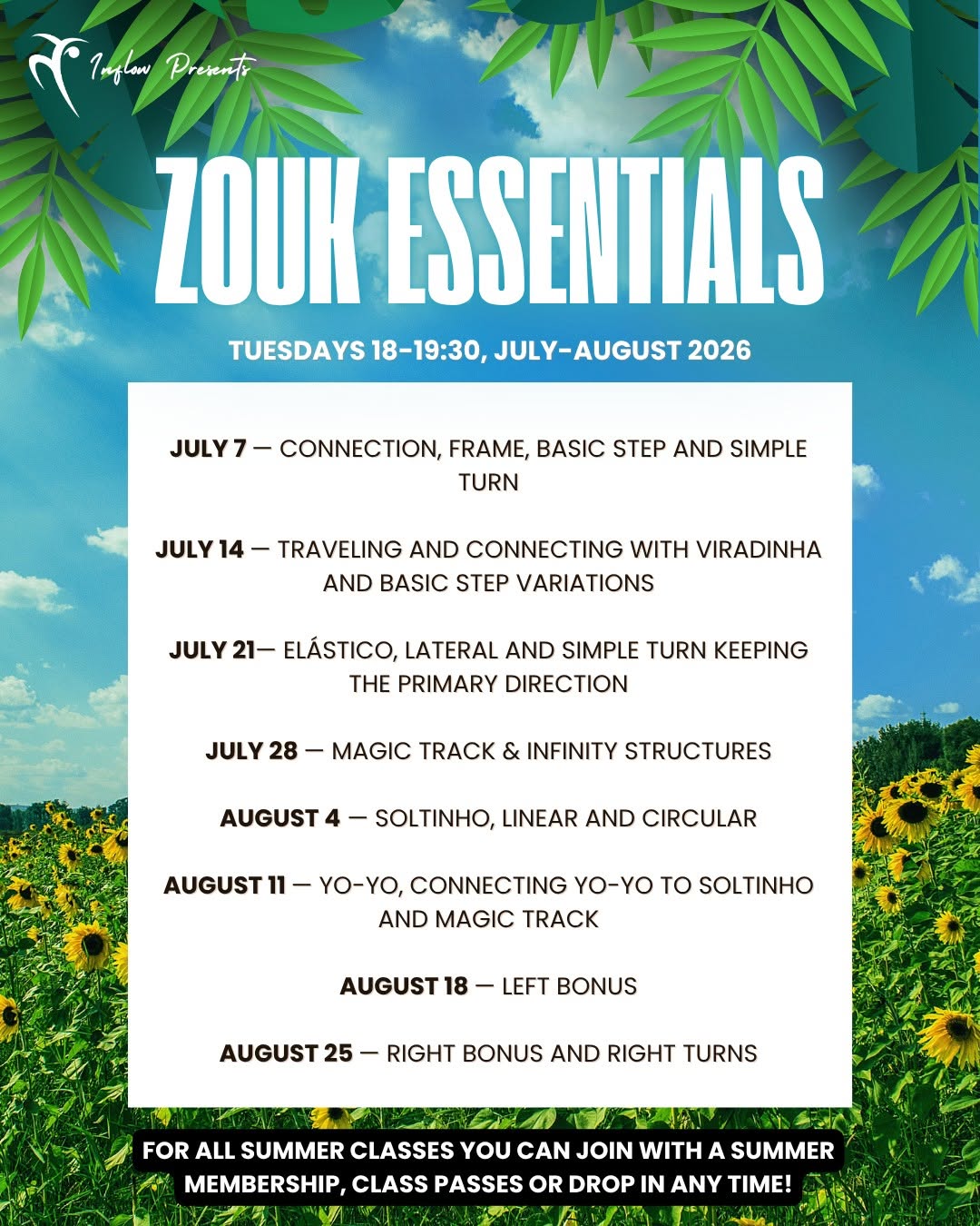 Zouk Essentials - Tuesday Summer Drop-In