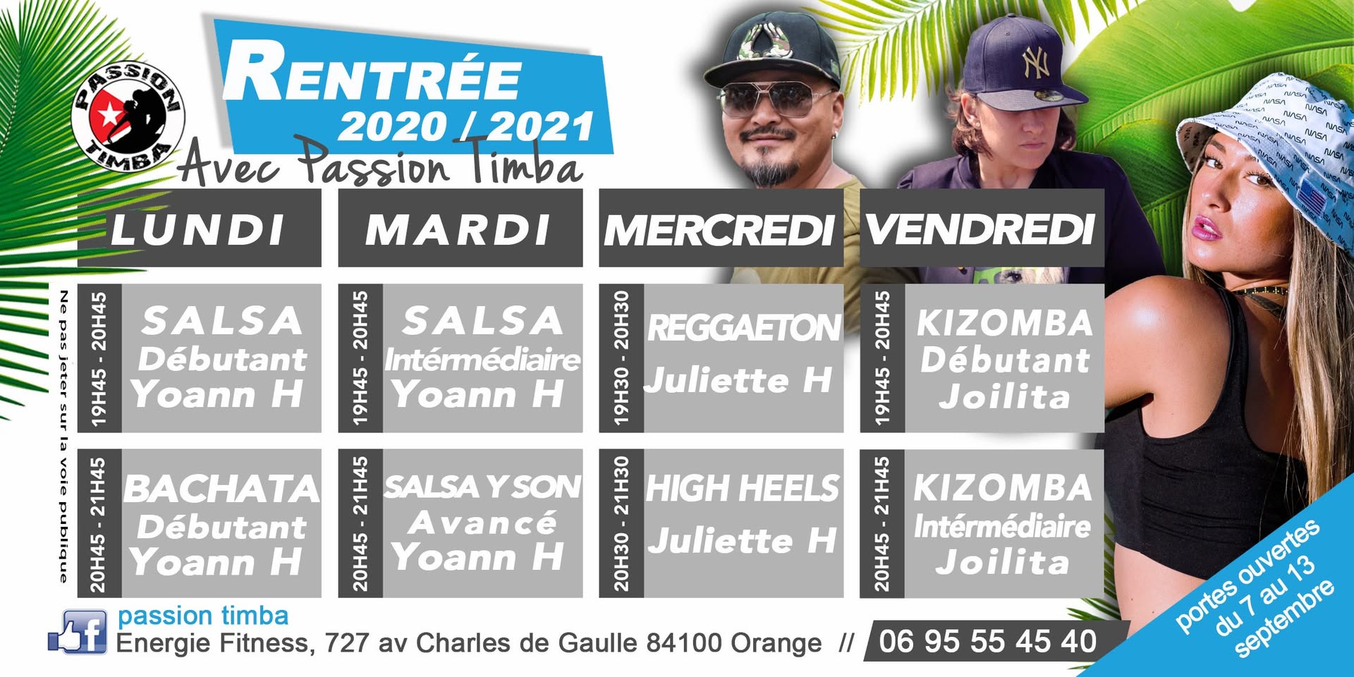 Rentrée des cours de danses 2020-2021 avec PT