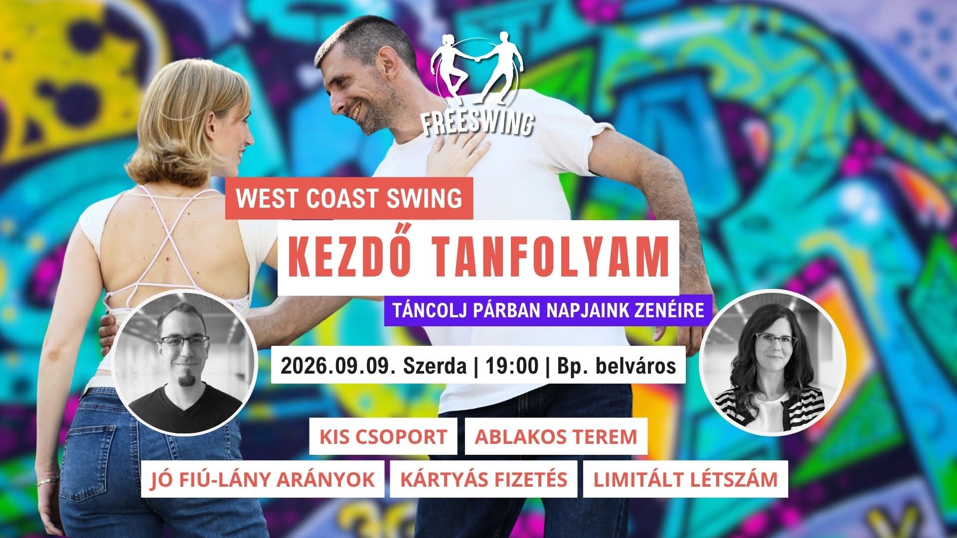 Kezdő West Coast Swing tanfolyam (Szerda 19:00)