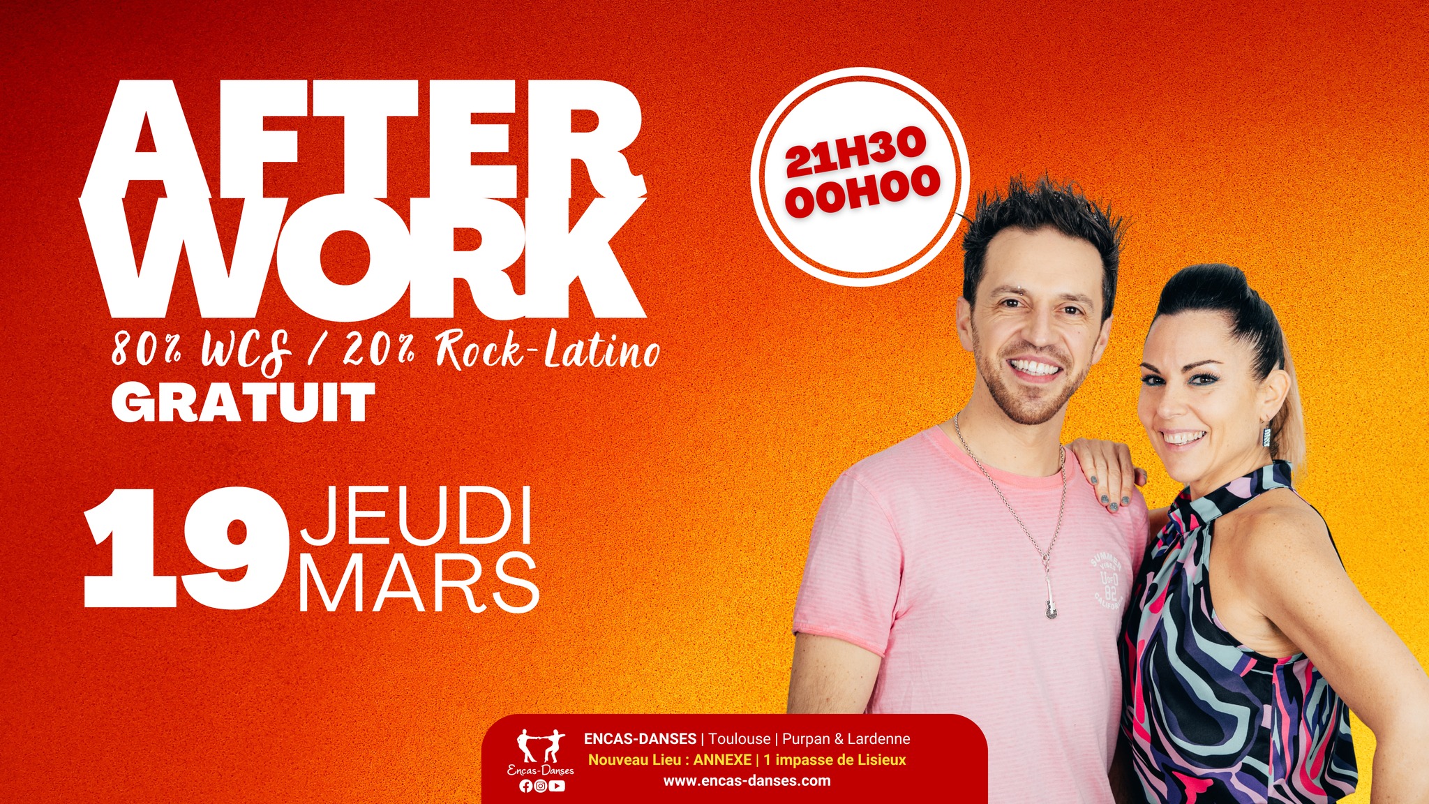 Afterwork Dansant 80% WCS - 20% Rock-Latino TOULOUSE