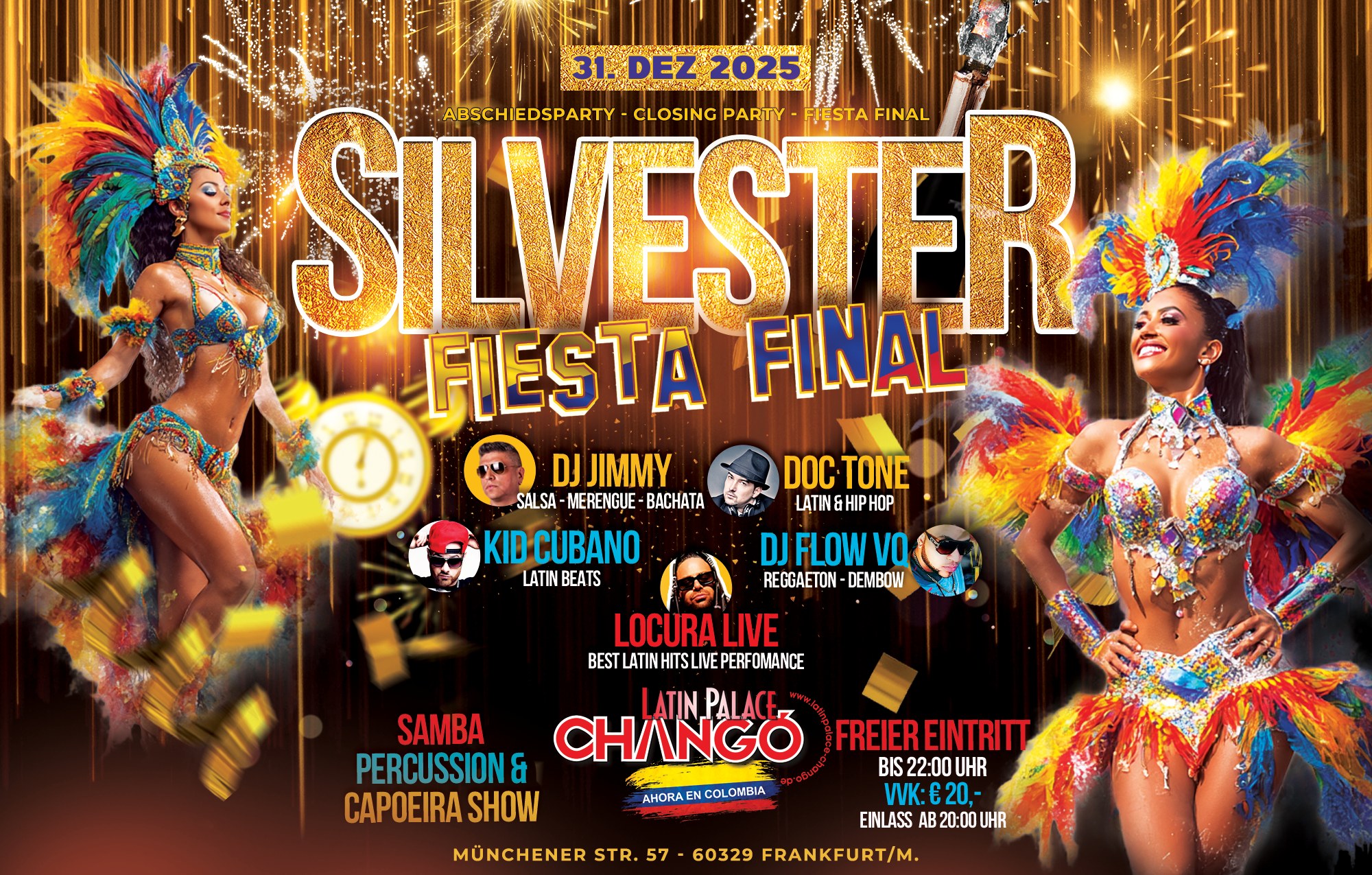 Silvester im Changó - Fiesta Final - Abschiedsparty - Closing Party!