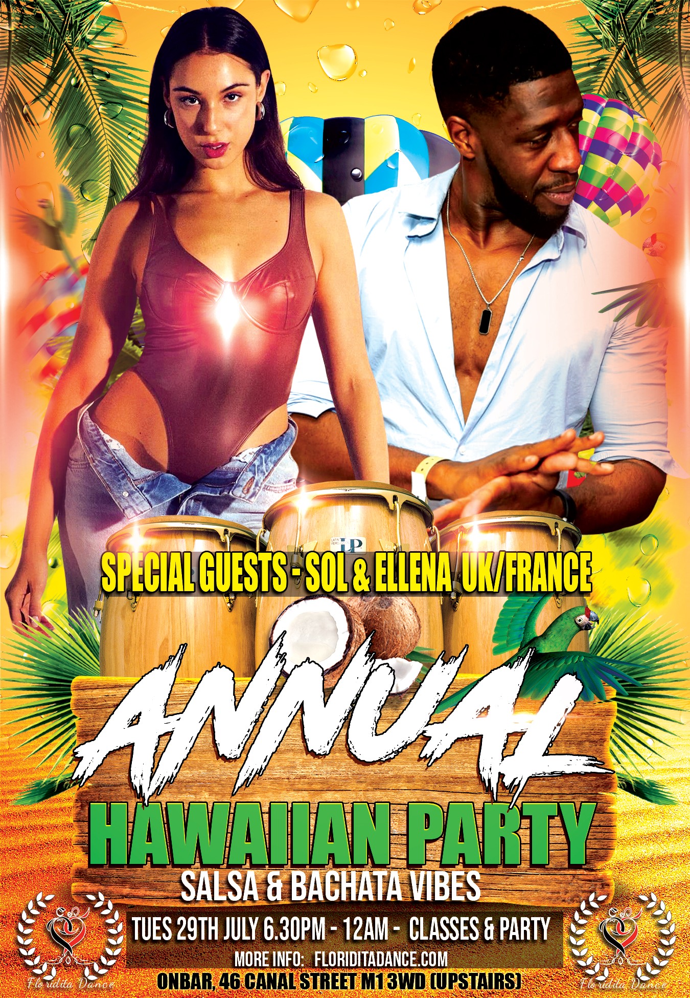 ✯Annual Hawaiian Salsa Bachata Party- SPECIAL GUESTS✯