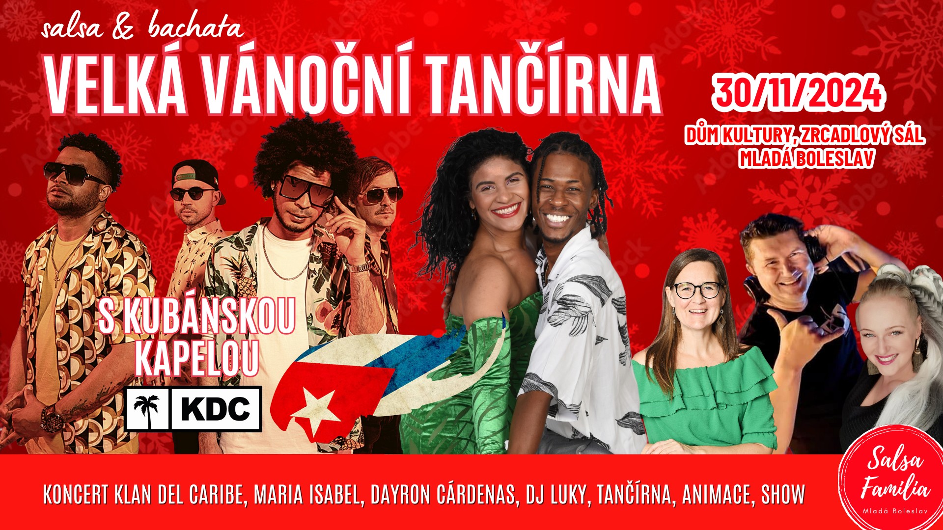 VELKÁ VÁNOČNÍ SALSA BACHATA TANČÍRNA