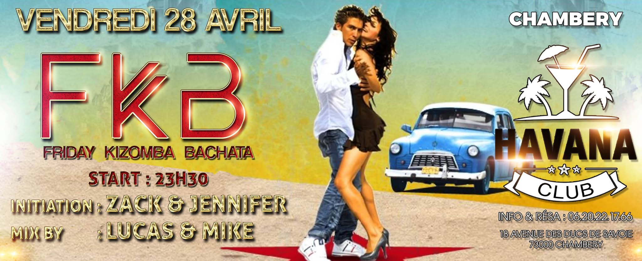 Havana Club - FKB Friday Kizomba Bachata - Ven 28 Avril