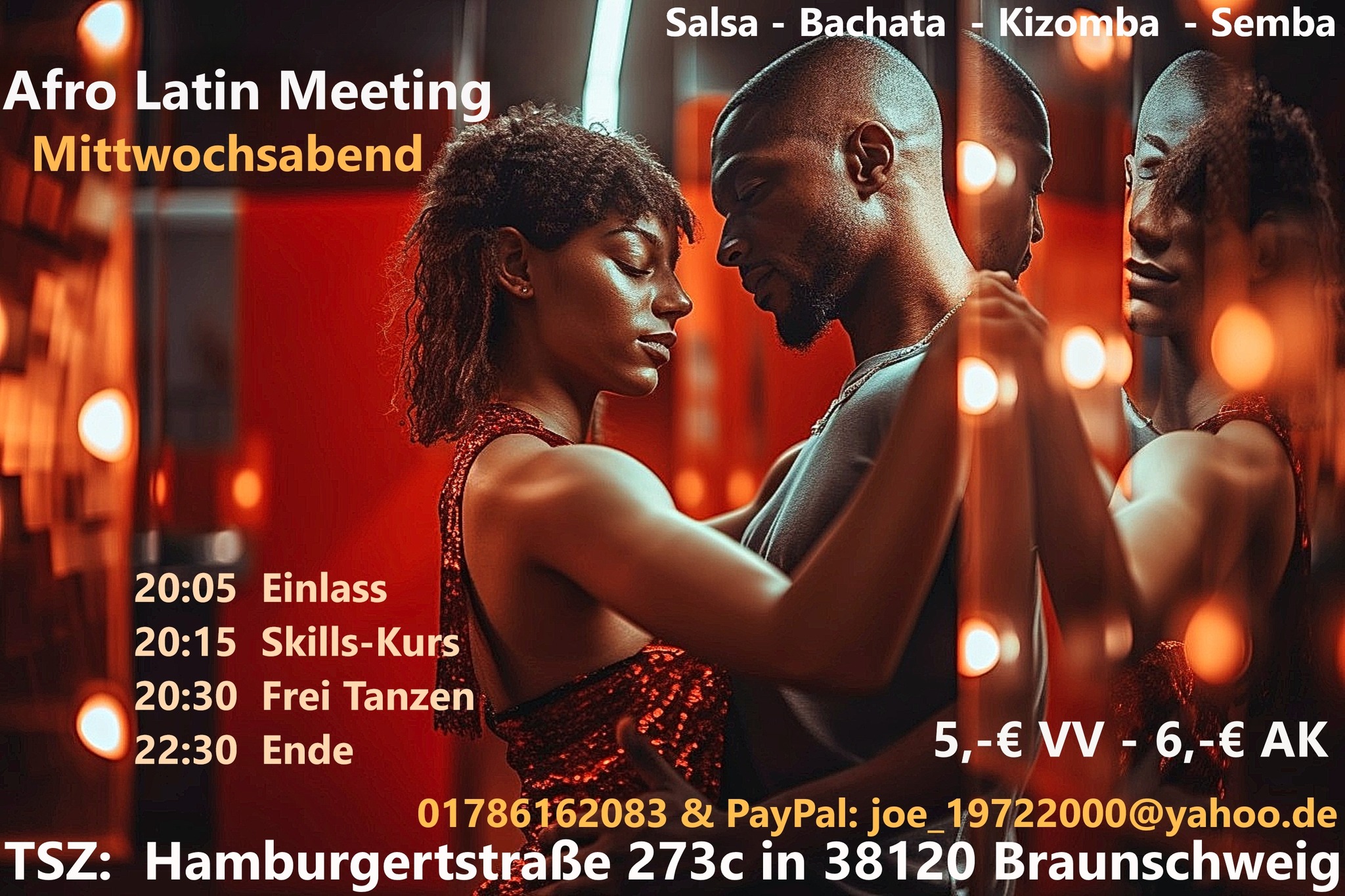 Afro-Latin Dance am Mittwochsabend: für nur 6,-€